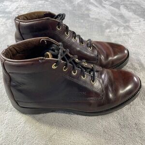 Vintage Filson Boots Chukka Uplander Mens 9 Patina Leather Field Vibram Ankle